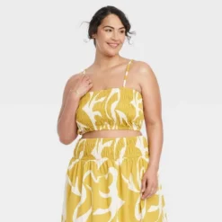 Women's Slim Fit Smocked Tiny Top - A New Day™ -A New Day GUEST 005c4d1c e085 49a6 8bc9 60ce411d6a8c