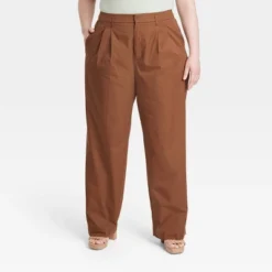 Women's High-Rise Pleat Front Straight Chino Pants - A New Day™ -A New Day GUEST 03cbe558 ca7a 491f b3c4 c78695e58d4c