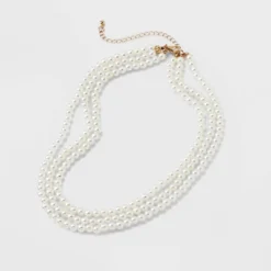 Pearl Multi-Strand Necklace Set 3pc - A New Day™ White -A New Day GUEST 0522f35c eb16 49af bf2e 2a022750cbd8