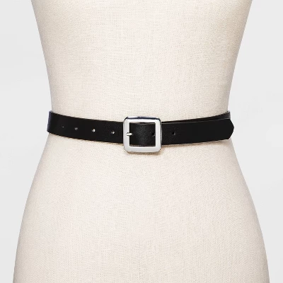 Women's Chunky Center Bar Belt - A New Day™ Black 3 Women's Chunky Center Bar Belt - A New Day™ Black