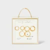 14K Gold Plated Trio Hoop Earring Set - A New Day™ Gold