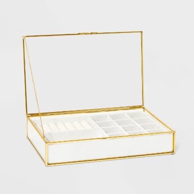 Glass Jewelry Organizer - A New Day™ Gold 3 Glass Jewelry Organizer - A New Day™ Gold
