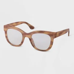 Women's Cateye Blue Light Filtering Glasses - A New Day™ Tan