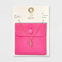 Gold Dipped Cubic Zirconia Initial Pendant Necklace - A New Day™ Gold -A New Day GUEST 19e852ee 9c39 442b 9d74 d63909e68af1