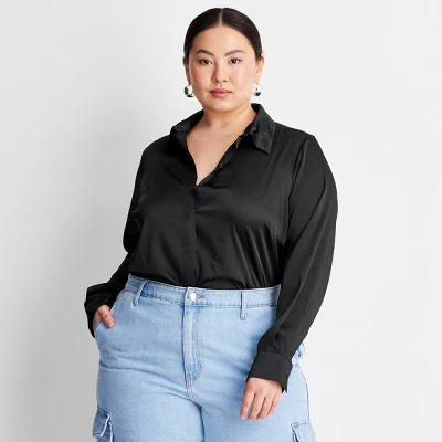 Women's Long Sleeve Button-Front Shirt - A New Day™ 5 Women's Long Sleeve Button-Front Shirt - A New Day™ - Image 3