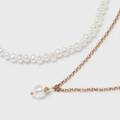 Pearl Pendant Necklace Set 2pc - A New Day™ Gold -A New Day GUEST 1edcfbcd 9ee8 441e a78f 1f68d1a97462
