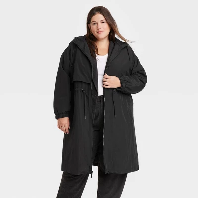 Women's Relaxed Fit Trench Rain Coat - A New Day™ Black 6 Women's Relaxed Fit Trench Rain Coat - A New Day™ Black - Image 4