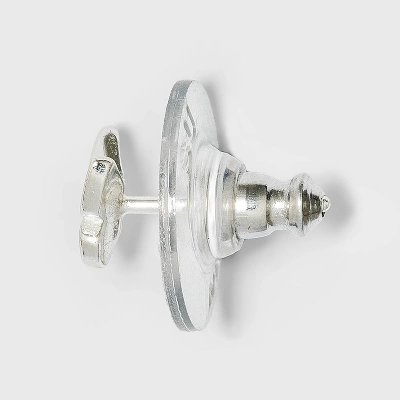 Sterling Silver Cubic Zirconia And Butterfly Stud Earring Set 3pc - A New Day™ Silver 3 Sterling Silver Cubic Zirconia And Butterfly Stud Earring Set 3pc - A New Day™ Silver