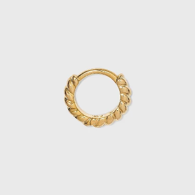 14K Gold Plated Twist Huggie Hoop Earrings - A New Day™ 4 14K Gold Plated Twist Huggie Hoop Earrings - A New Day™ - Image 2