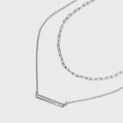 Sterling Silver Cubic Zirconia Multi-Strand Necklace - A New Day™ Silver -A New Day GUEST 33fd85f1 c28a 455d 9345 1d4c2e4ed459