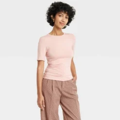 Women's Elbow Sleeve Slim Fit Crew Neck T-Shirt - A New Day™ -A New Day GUEST 39dfa316 c55b 42d8 b3c2 fe6b366c038c