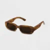 Women's Narrow Plastic Rectangle Sunglasses - A New Day™ Beige -A New Day GUEST 4a476d49 2134 4ccc 9480 6fa906889b71