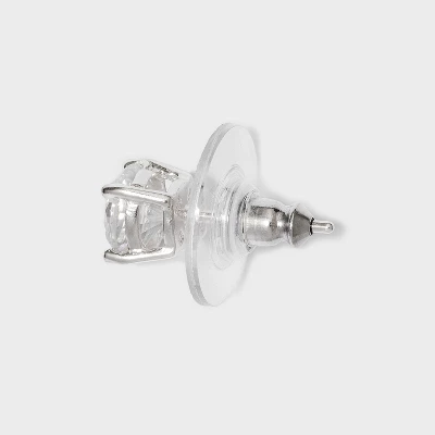 Sterling Silver Small Round Cubic Zirconia Stud Earring - A New Day™ Silver 3 Sterling Silver Small Round Cubic Zirconia Stud Earring - A New Day™ Silver