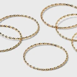 Twisted Bangle Bracelet Set 6pc - A New Day™ Gold -A New Day GUEST 62d13976 07bd 4ed9 adc2 641f00adff79