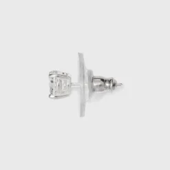 Women's Sterling Silver Cubic Zirconia Stud Earrings - A New Day™ Silver/Clear