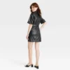 Women's Short Sleeve Faux Leather Shirtdress - A New Day™ -A New Day GUEST 82d2366f 3048 4149 a1c8 db89b667ee4f