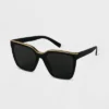 Women's Plastic Square Sunglasses - A New Day™ Black -A New Day GUEST 86eaa7d5 e04c 4ffa aacf 6d0f49fba44f