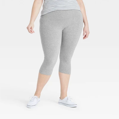 Women's High-Waist Cotton Blend Seamless Capri Leggings - A New Day™ 4 Women's High-Waist Cotton Blend Seamless Capri Leggings - A New Day™ - Image 2