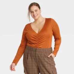 Women's Long Sleeve Ruched Slim Fit Bodysuit - A New Day™ 15 Women's Long Sleeve Ruched Slim Fit Bodysuit - A New Day™ -A New Day GUEST 8bf9164d 1d11 467a 8e8b 64c6582fdb4a