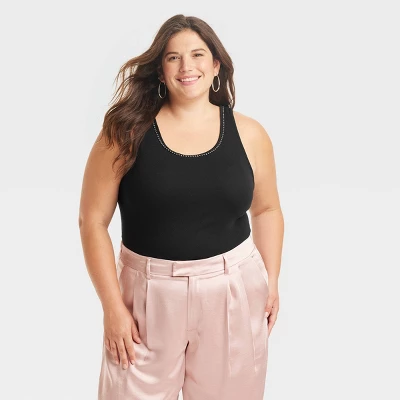 Women's Jeweled Neckline Tank Top - A New Day™ 6 Women's Jeweled Neckline Tank Top - A New Day™ - Image 4