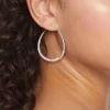 Sterling Silver Teardrop Hoop Earrings - A New Day™ Silver -A New Day GUEST 9a4713ca 54da 46eb 9677 948c96f41436