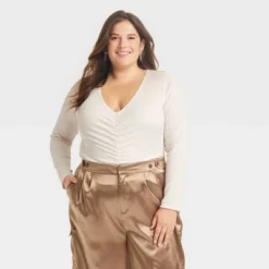 Women's Long Sleeve Ruched Slim Fit Bodysuit - A New Day™ 13 Women's Long Sleeve Ruched Slim Fit Bodysuit - A New Day™ -A New Day GUEST 9e5af9e2 1808 4e93 baac 373b181a715e