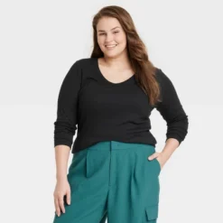 Women's Long Sleeve V-Neck T-Shirt - A New Day™ -A New Day GUEST a019eea4 ab75 4d16 9f8e c792f4a0e161