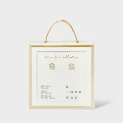 14K Gold Plated Cubic Zirconia Stud Earrings - A New Day™ Gold -A New Day GUEST a6cdb9b8 2403 4dca ac2c 9dd5a105e002