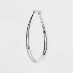 Sterling Silver Teardrop Hoop Earrings - A New Day™ Silver -A New Day GUEST abe30d1d b598 455a 98ef 7bca29c94b28