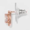 Rose Gold Over Sterling Silver Halo Cubic Zirconia Stud Fine Jewelry Earrings - A New Day™ Rose Gold/Clear -A New Day GUEST adc9593d 3f36 4848 8a97 c820fb7380a5