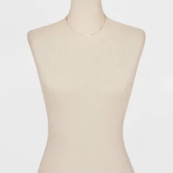 Sterling Silver Herringbone Chain Necklace - A New Day™ Silver