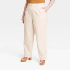 Women's High-Rise Pleat Front Straight Chino Pants - A New Day™ -A New Day GUEST b16bc2f1 ff5e 401e afe5 3c838cc1df13