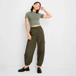 Women's Mid-Rise Slim Straight Fit Jogger Pants - A New Day™ -A New Day GUEST b999b09c c887 4460 ac9d d58dbe351ff4