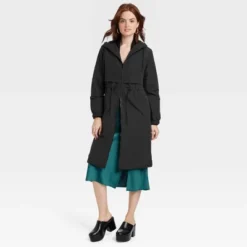 Women's Relaxed Fit Trench Rain Coat - A New Day™ Black 8 Women's Relaxed Fit Trench Rain Coat - A New Day™ Black -A New Day GUEST ba8ebe9f 57f2 4362 947c dabbccf26ab1
