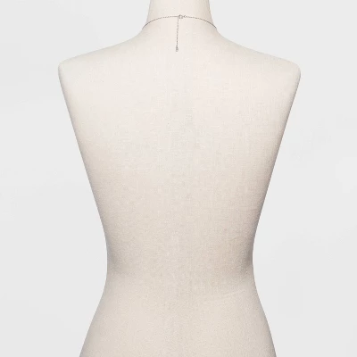 Silver Plated Paperlink Chain And Pierced Cubic Zirconia Necklace Set - A New Day™ Silver 4 Silver Plated Paperlink Chain And Pierced Cubic Zirconia Necklace Set - A New Day™ Silver - Image 2