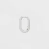 Silver Plated Oval Hinged Endless Hoop Earrings - A New Day™ Silver