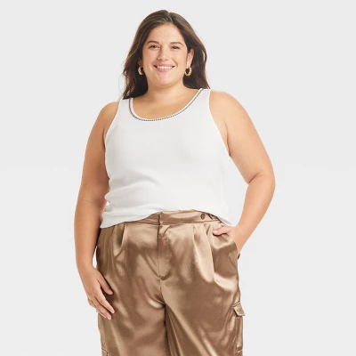 Women's Jeweled Neckline Tank Top - A New Day™ 7 Women's Jeweled Neckline Tank Top - A New Day™ - Image 5