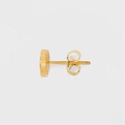 A New Day 40 14K Gold Plated Cubic Zirconia Ball Pave Trio Stud Earring Set - A New Day™ Gold