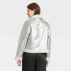 Women's Metallic Shearling Moto Jacket - A New Day™ -A New Day GUEST dc40a64a 0122 4a15 9ee4 b1011bc685ec