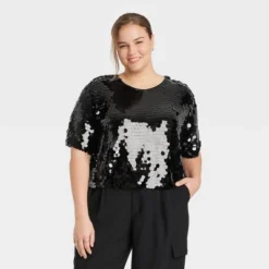 Women's Short Sleeve Paillettes - A New Day™ 8 Women's Short Sleeve Paillettes - A New Day™ -A New Day GUEST e88d1e17 46b4 4283 a1ae 0ba56ac770b5