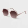 Women's Oversized Square Matte Sunglasses - A New Day™ Ivory -A New Day GUEST f52206ee 911e 46cc 899a 276c4fd0021a