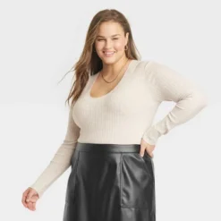 Women's Fine Gauge Scoop Neck Sweater - A New Day™ -A New Day GUEST f6cd4b48 2784 4d84 bdd3 e4311c622a78