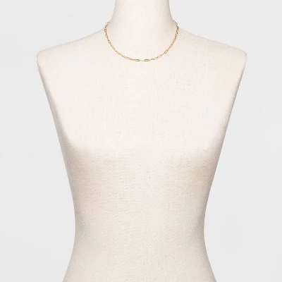 Paper Clip Chain Short Necklace - A New Day™ Gold 3 Paper Clip Chain Short Necklace - A New Day™ Gold