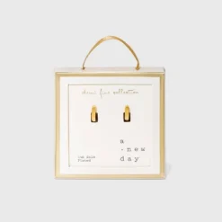 14K Gold Plated Huggie Hoop Earrings - A New Day™ -A New Day GUEST fced8e42 4d63 43cd b450 646cdfc3ff8e